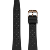 TROPIC BLACK RUBBER STRAP WITH BRONZE BUCKLE — 20MM
