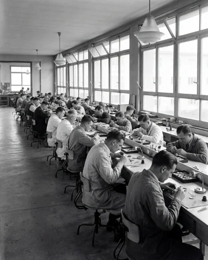 Nivada watchmakers at their benches