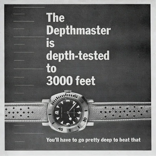 The Depthmaster is depth-tested to 3000 feet advertisement