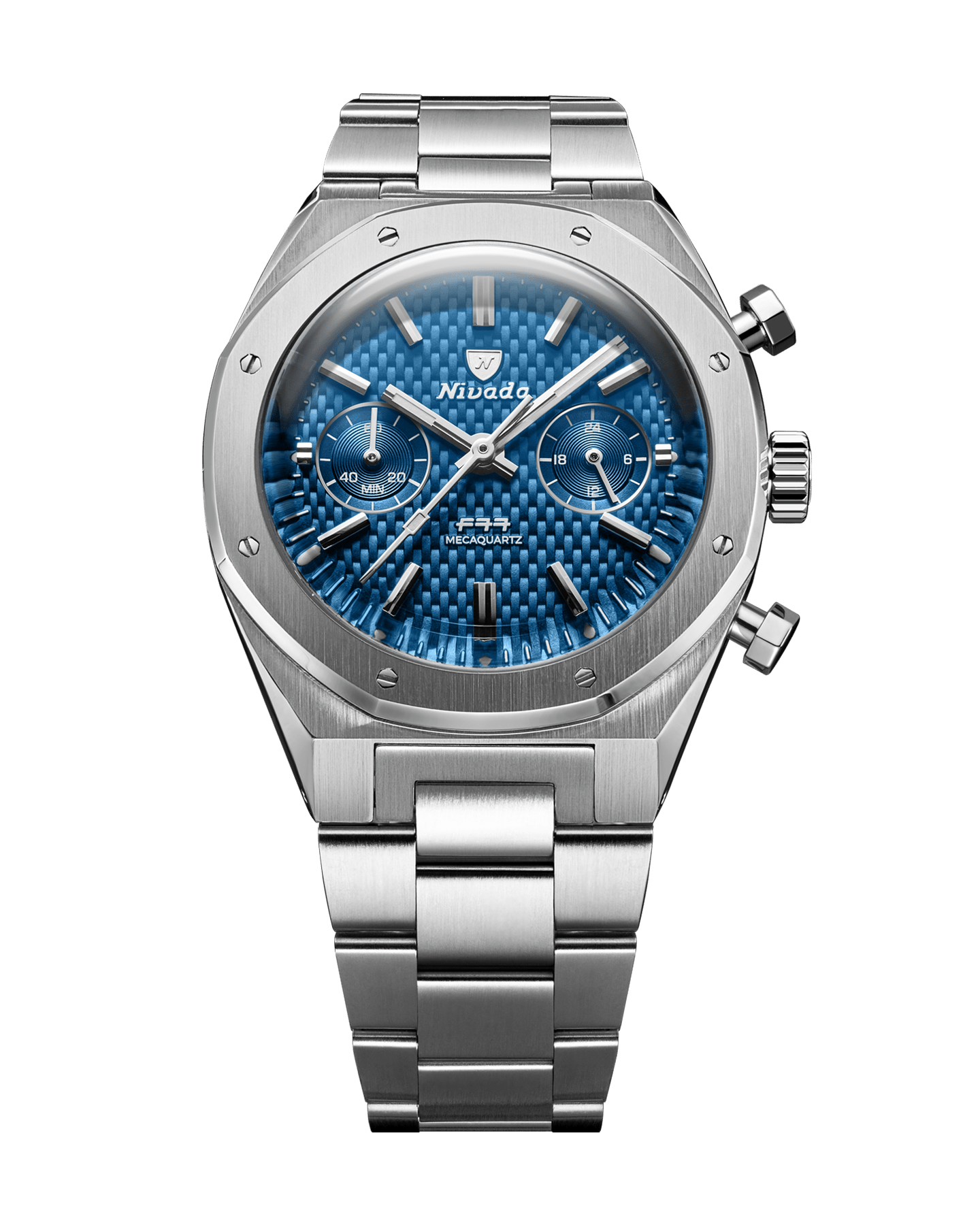 BPM B2-S67UL＋ F77 CHRONO MECAQUARTZ BLUE - 38MM – Nivada Grenchen