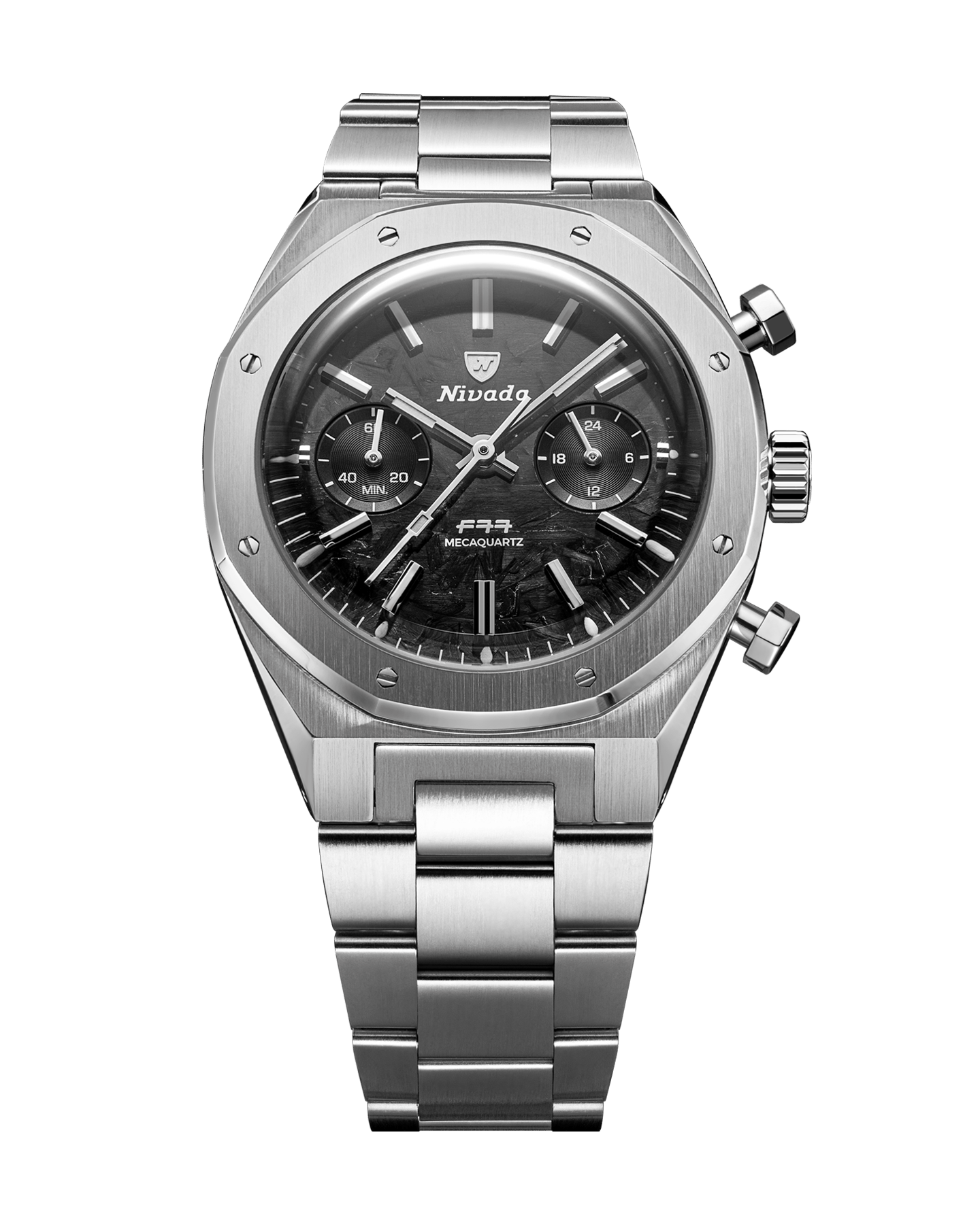 ら F77 CHRONO MECAQUARTZ CARBON MK2 - 38MM – Nivada Grenchen