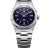 Nivada Grenchen F77 MKII 38mm Dark Blue Aventurine Swiss automatic watch with integrated stainless steel bracelet and natural stone dial