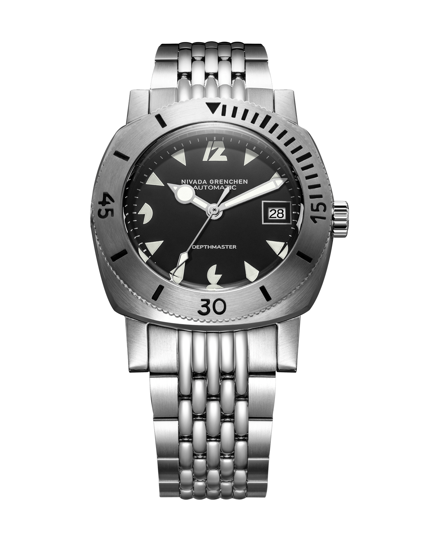 てぃあら様 WHITE ART DECO DATE DEPTHMASTER – Nivada Grenchen