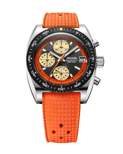 Autochron Orange Mecaquartz – Nivada Grenchen