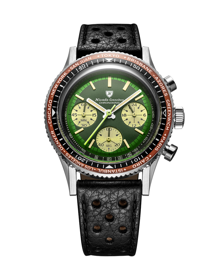 ゴヌク CHRONOKING RACING GREEN – Nivada Grenchen