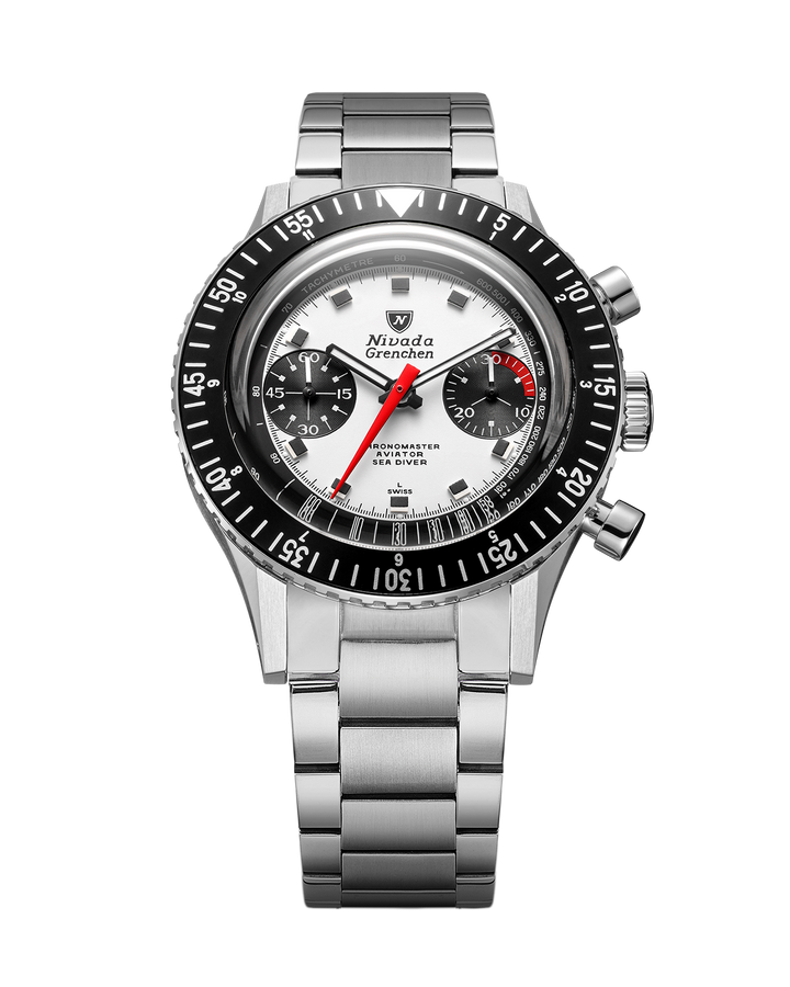 ワニオ CHRONOMASTER PANDA - 38MM – Nivada Grenchen