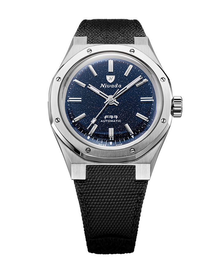 化石　A-7 F77 SST DARK BLUE AVENTURINE MK1 – Nivada Grenchen