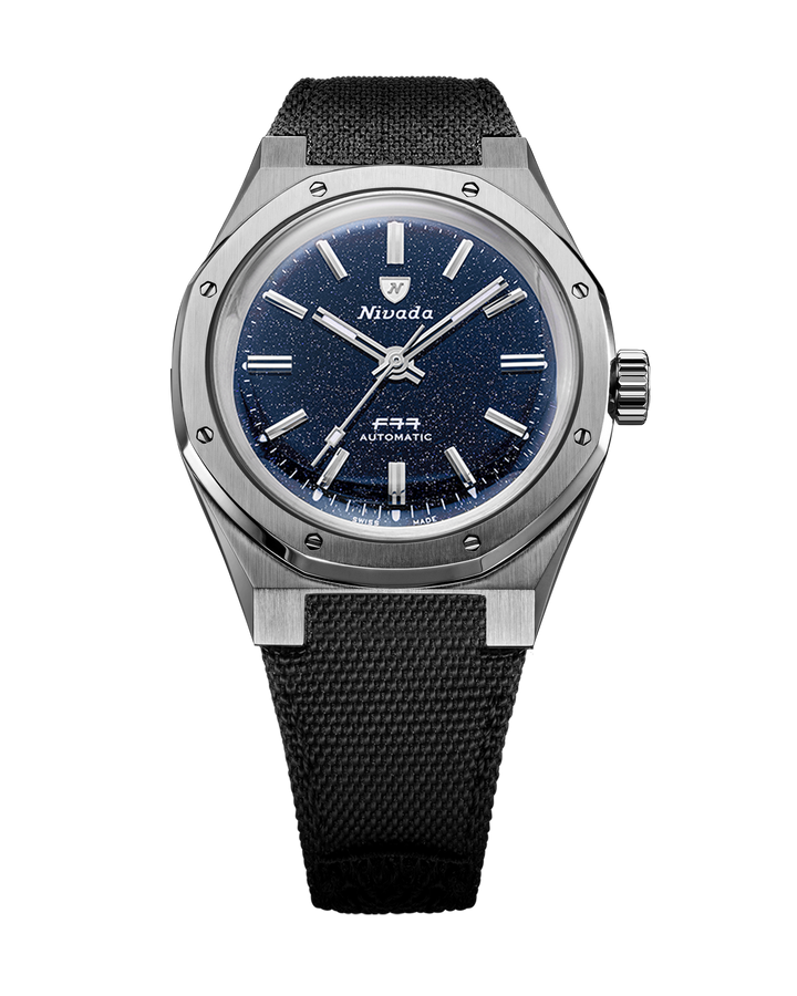 F77 TITANIUM DARK BLUE AVENTURINE MK1 – Nivada Grenchen
