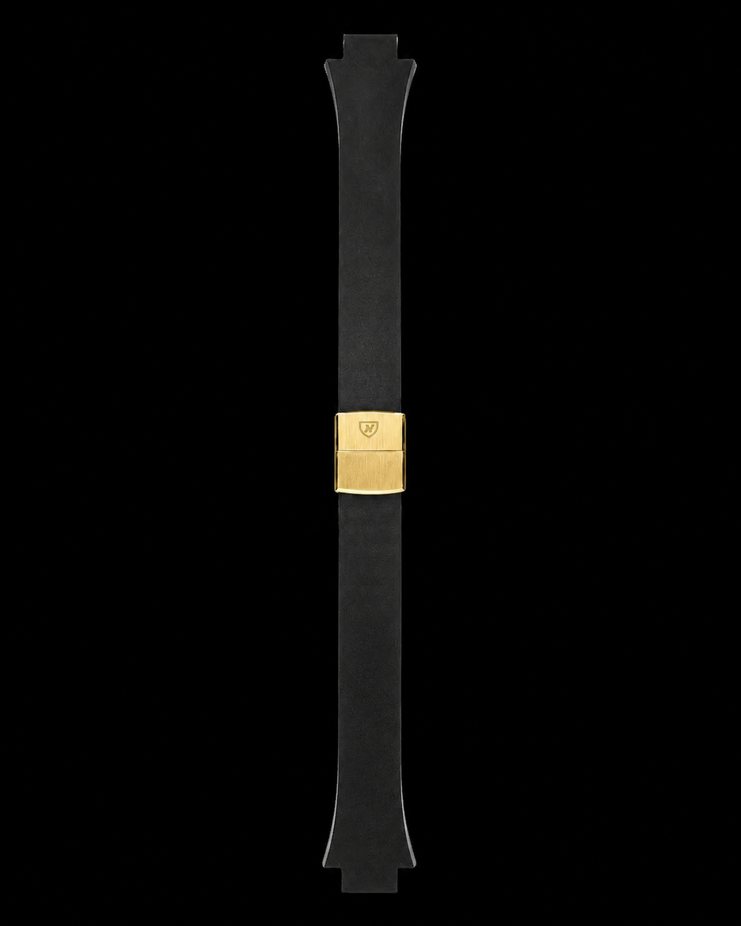 BLACK RUBBER STRAP MK2 - F77 GOLD – Nivada Grenchen
