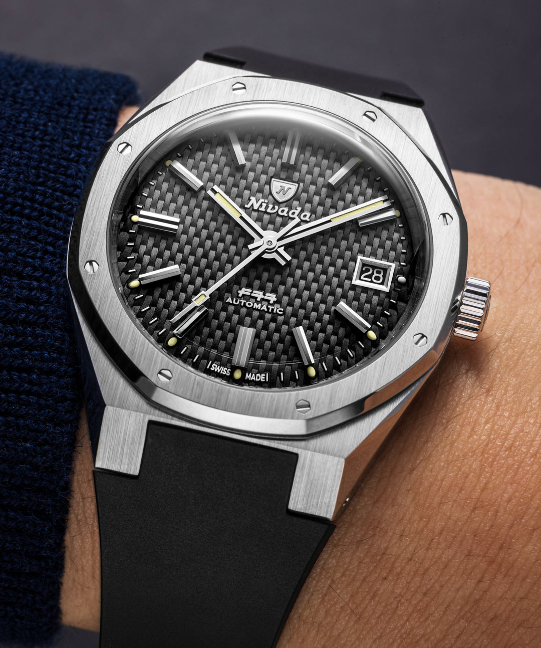 F77 SST BLACK BEIGE LUME MK2 – Nivada Grenchen