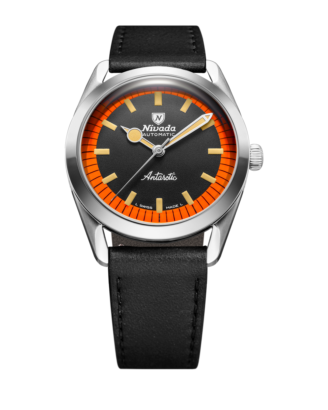 SUPER ANTARCTIC BLACK & ORANGE - 38MM – Nivada Grenchen