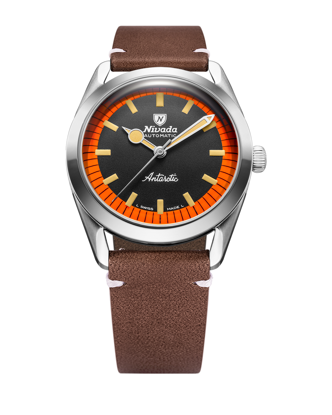 SUPER ANTARCTIC BLACK & ORANGE - 38MM – Nivada Grenchen