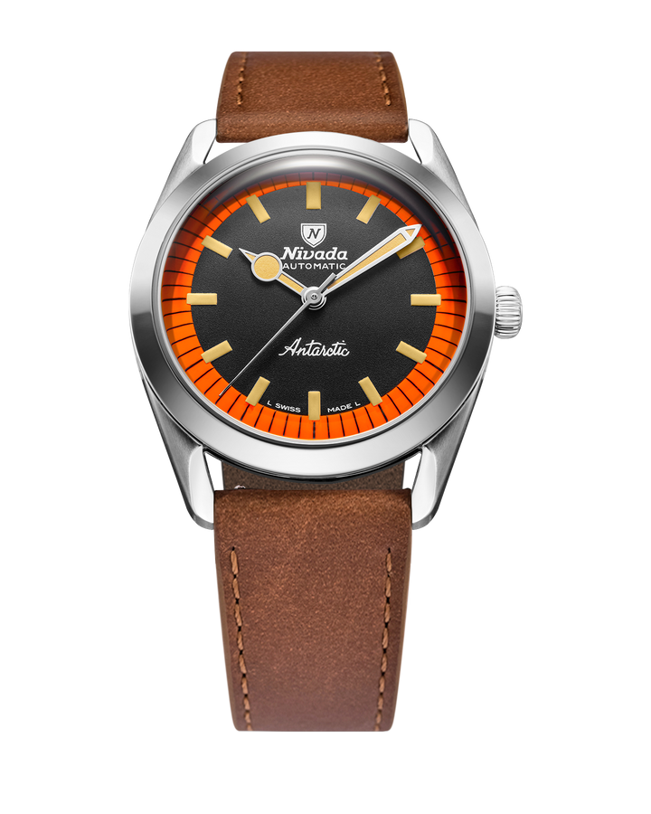 SUPER ANTARCTIC BLACK & ORANGE - 38MM – Nivada Grenchen