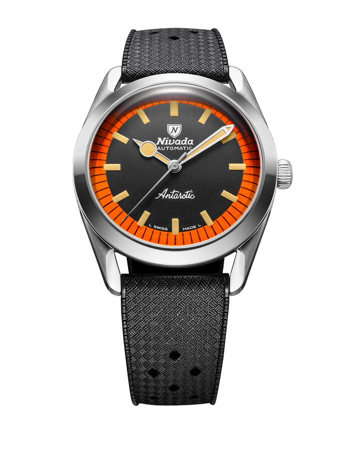 限定出品　NIVA NO CAPITULATION 　ニーヴァ SUPER ANTARCTIC BLACK & ORANGE - 38MM – Nivada Grenchen