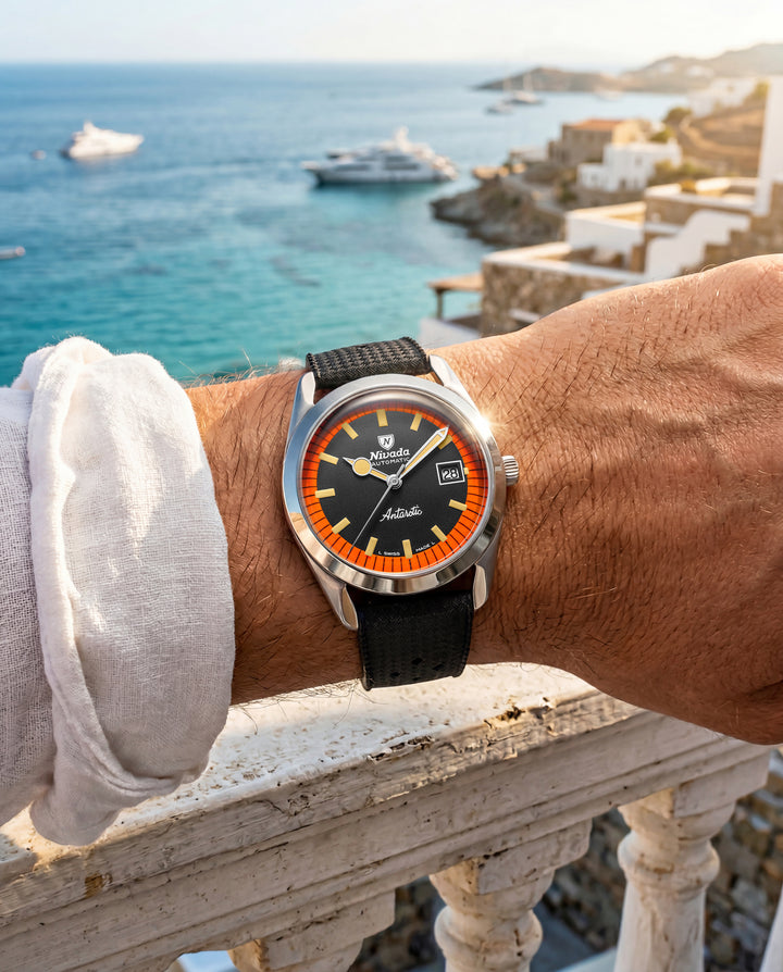 ANTARCTIC BLACK & ORANGE - 38MM – Nivada Grenchen
