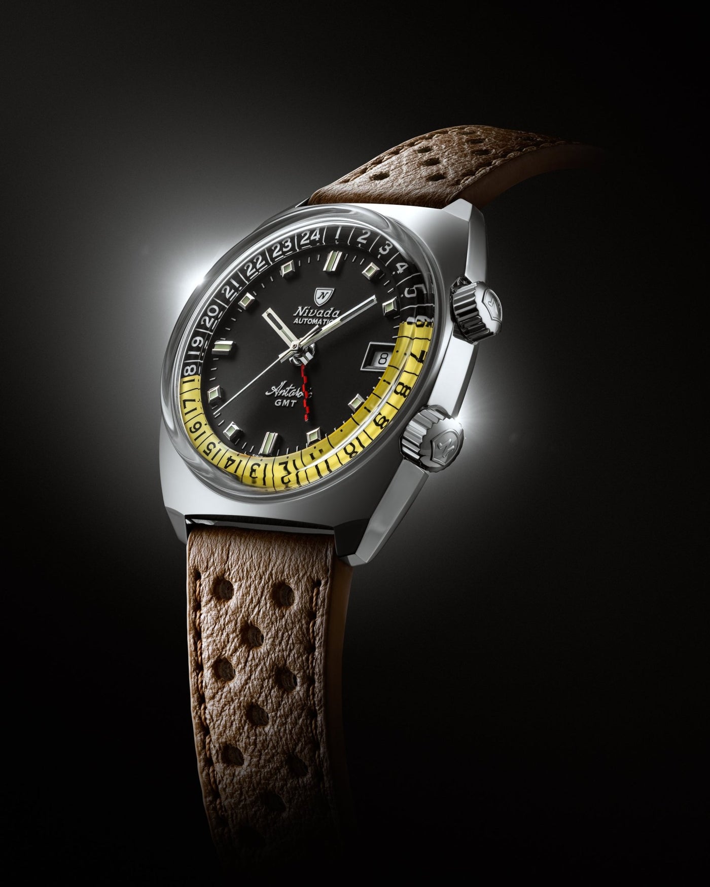 Antarctic GMT - Black - Nivada Grenchen