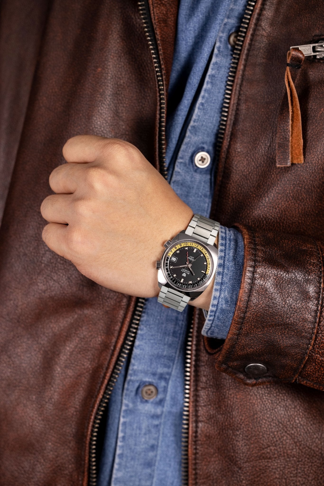 Antarctic GMT - Black - Nivada Grenchen