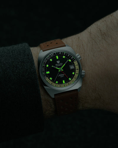 Antarctic GMT - Black - Nivada Grenchen