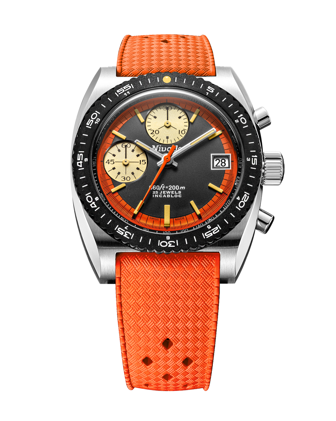 レオナルド Swiss Automatic Autochron Orange – Nivada Grenchen
