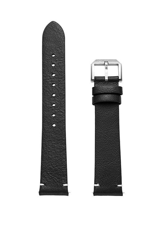 BLACK LEATHER WHITE STITCHING - ALL COLLECTIONS - Nivada Grenchen