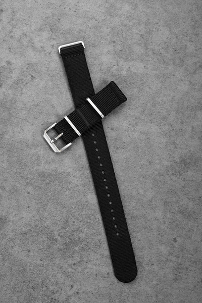 Black Nylon Nato Strap - Nivada Grenchen