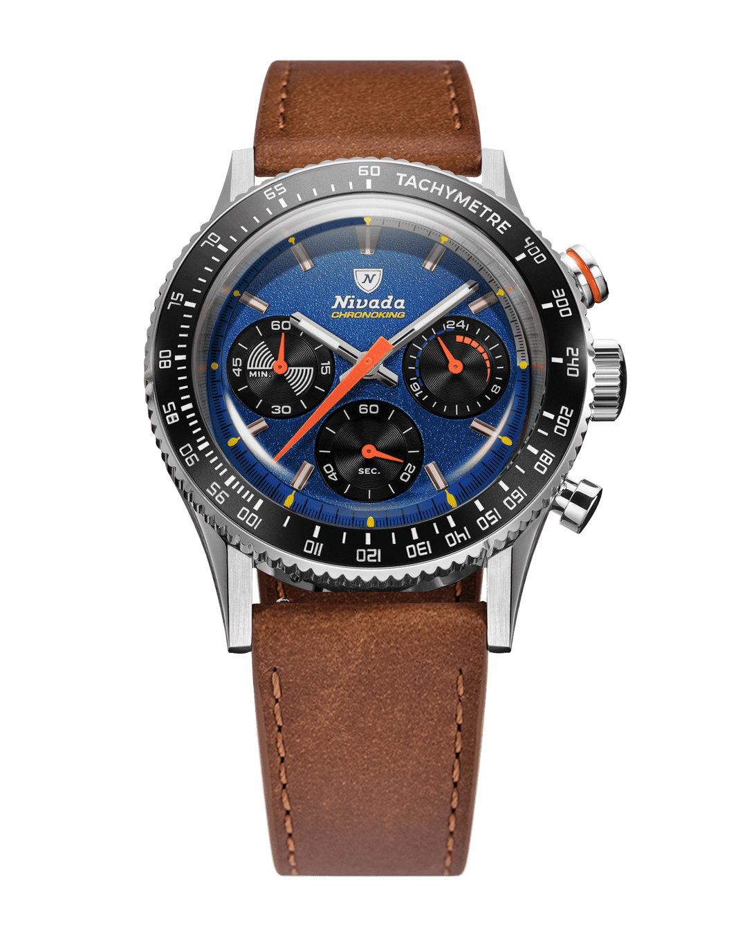 NARUDAN フルアコ CHRONOKING MECAQUARTZ RACING BLUE – Nivada Grenchen