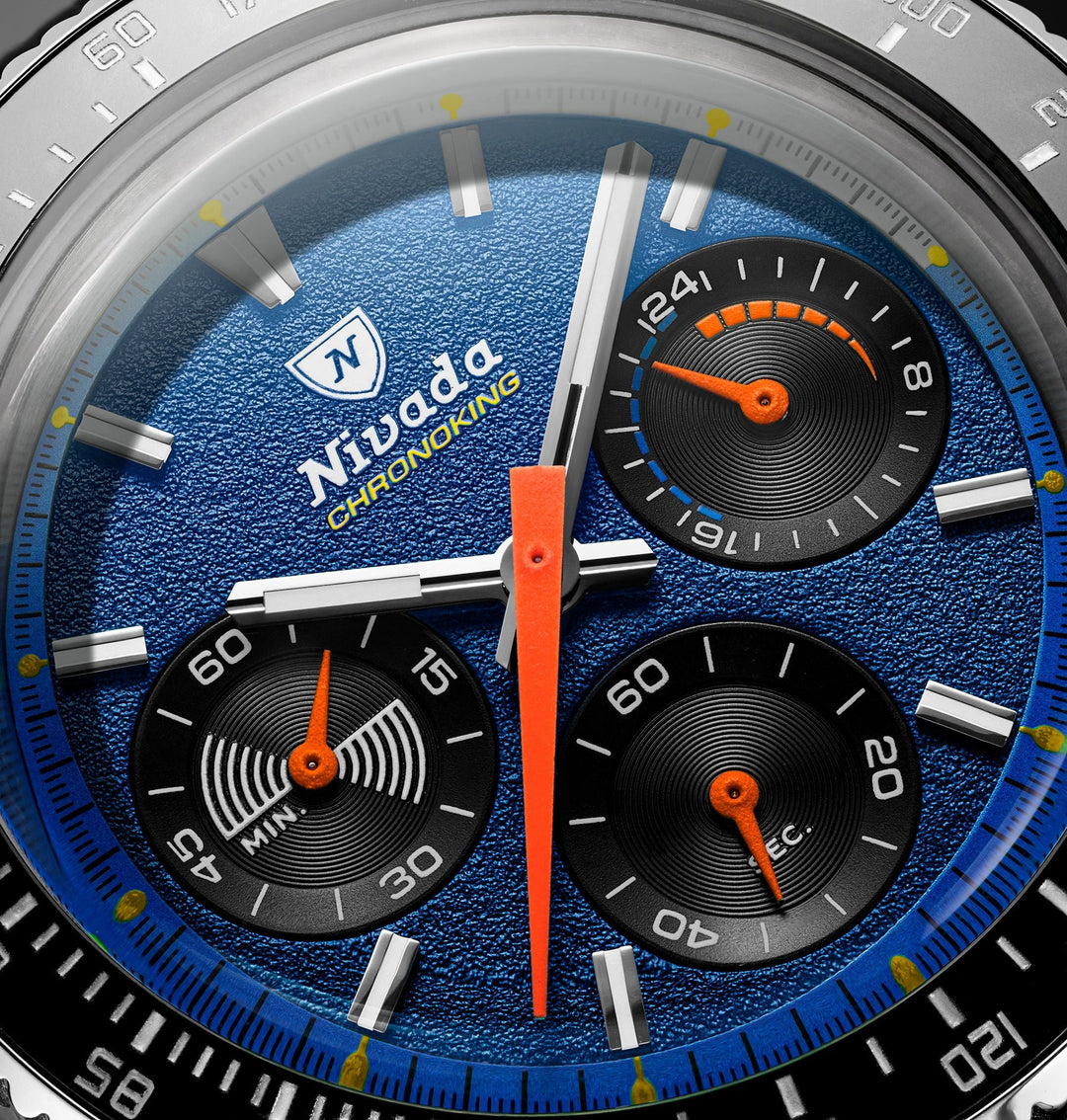 CHRONOKING MECAQUARTZ RACING BLUE – Nivada Grenchen