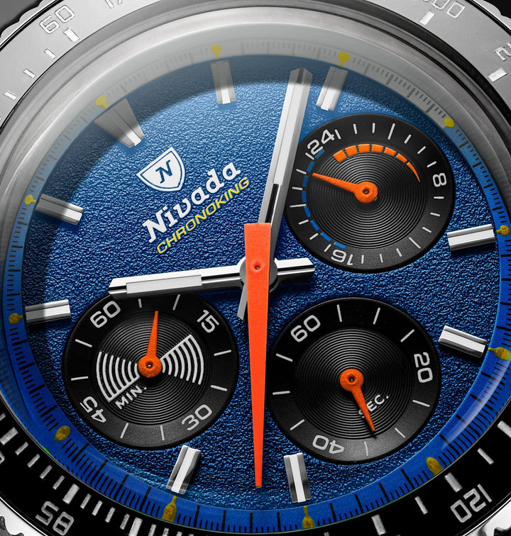 CHRONOKING MECAQUARTZ RACING BLUE – Nivada Grenchen