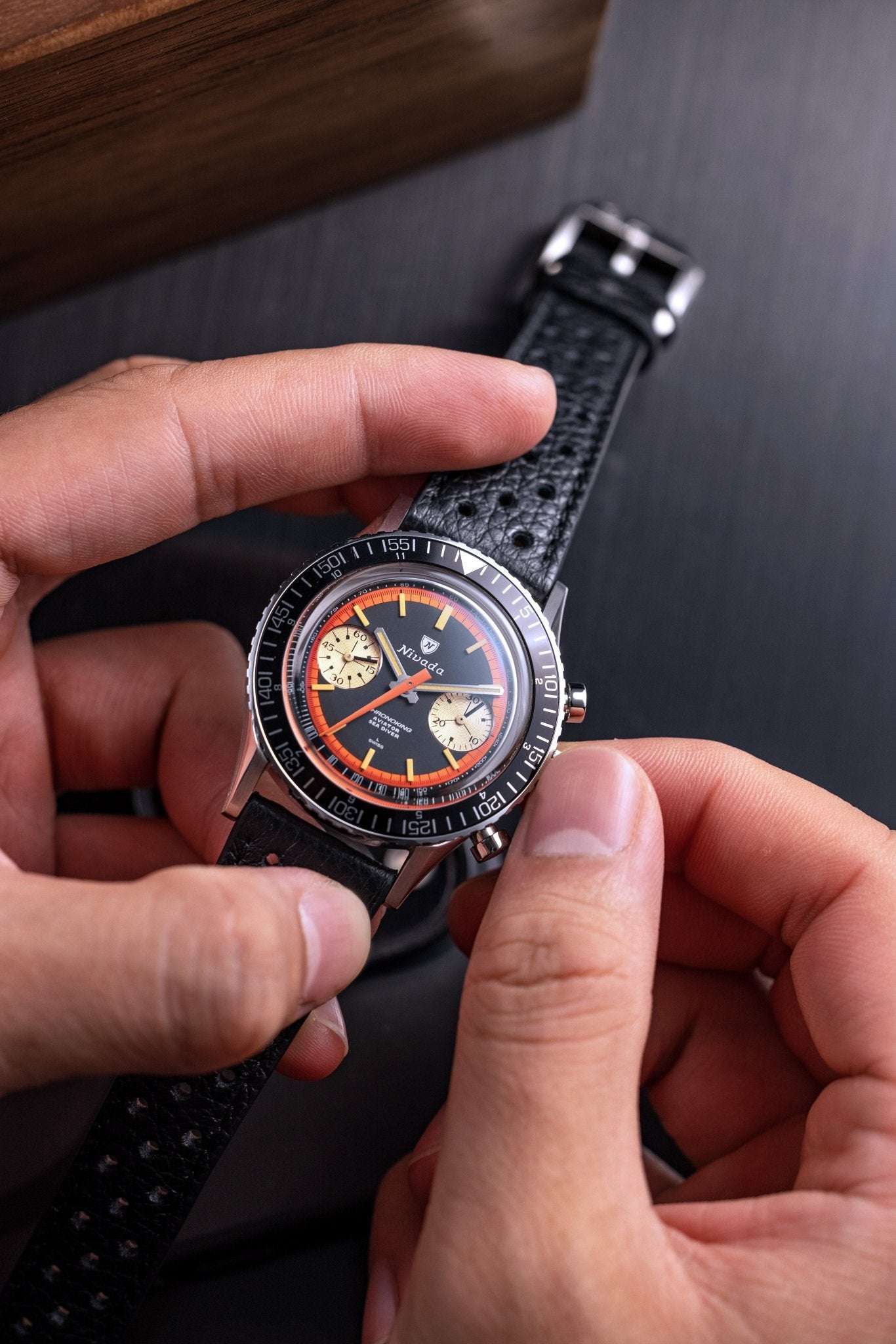 Chronoking "Singer" Vintage Valjoux 23 Restored - Nivada Grenchen