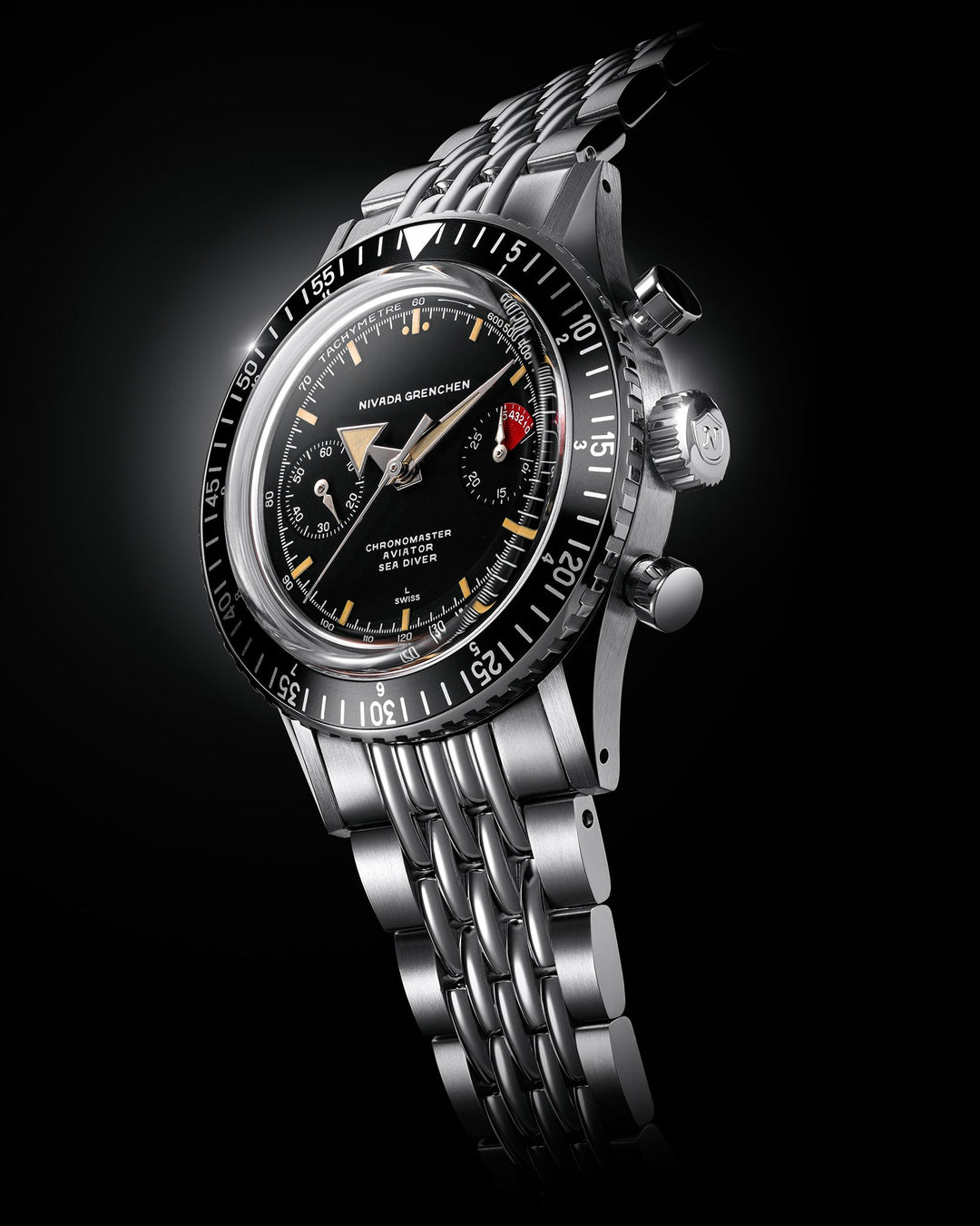 CHRONOMASTER BROAD ARROW INTER.BEZEL - 38MM – Nivada Grenchen
