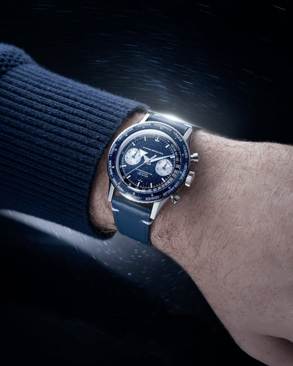 Chronomaster Valjoux 23 Aventurine Blue - Nivada Grenchen