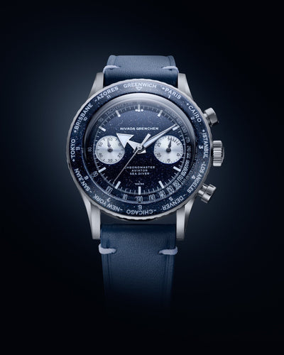 Chronomaster Valjoux 23 Aventurine Blue - Nivada Grenchen