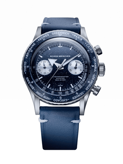 Chronomaster Valjoux 23 Aventurine Blue - Nivada Grenchen