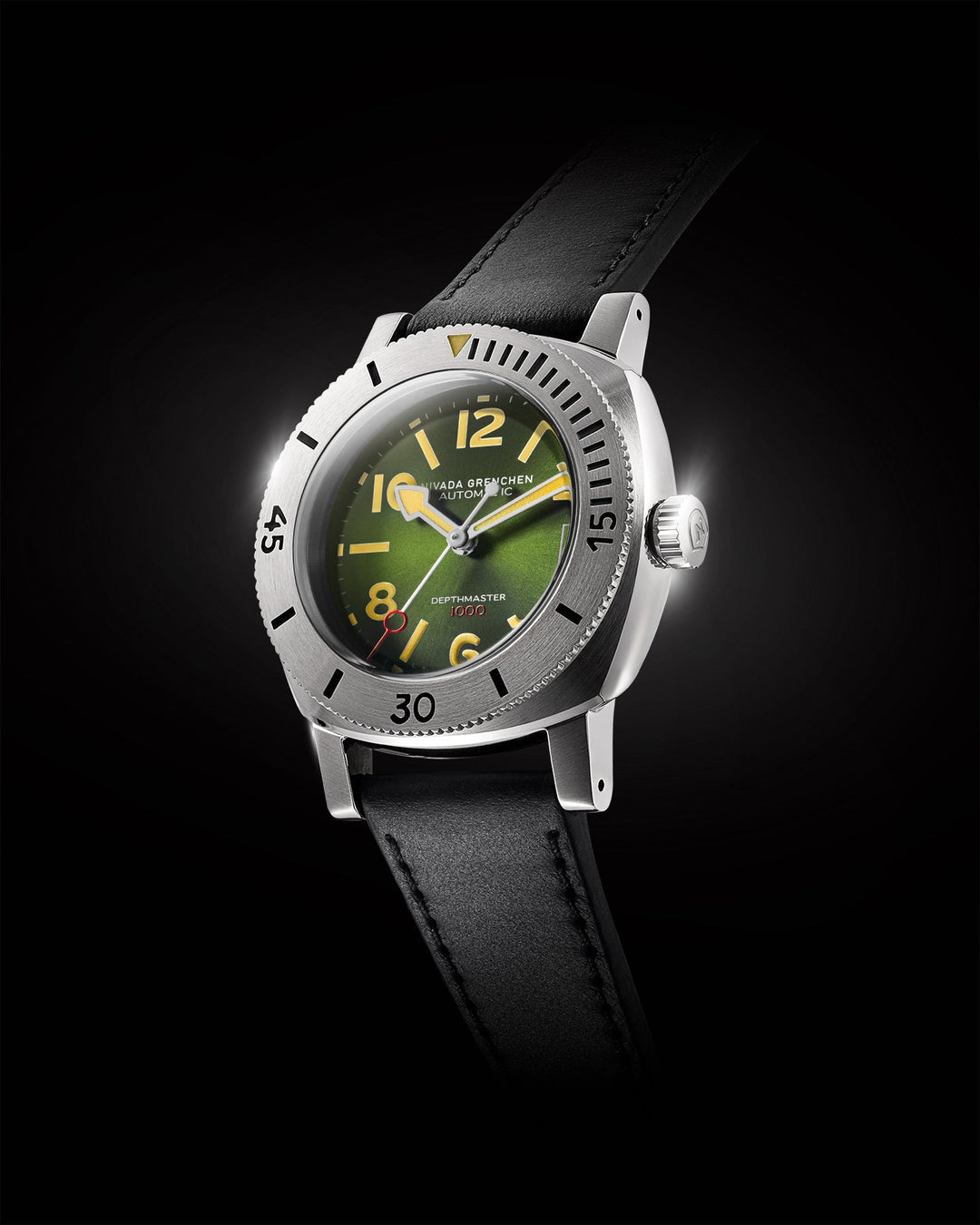Depthmaster numerals green dive watch – Nivada Grenchen