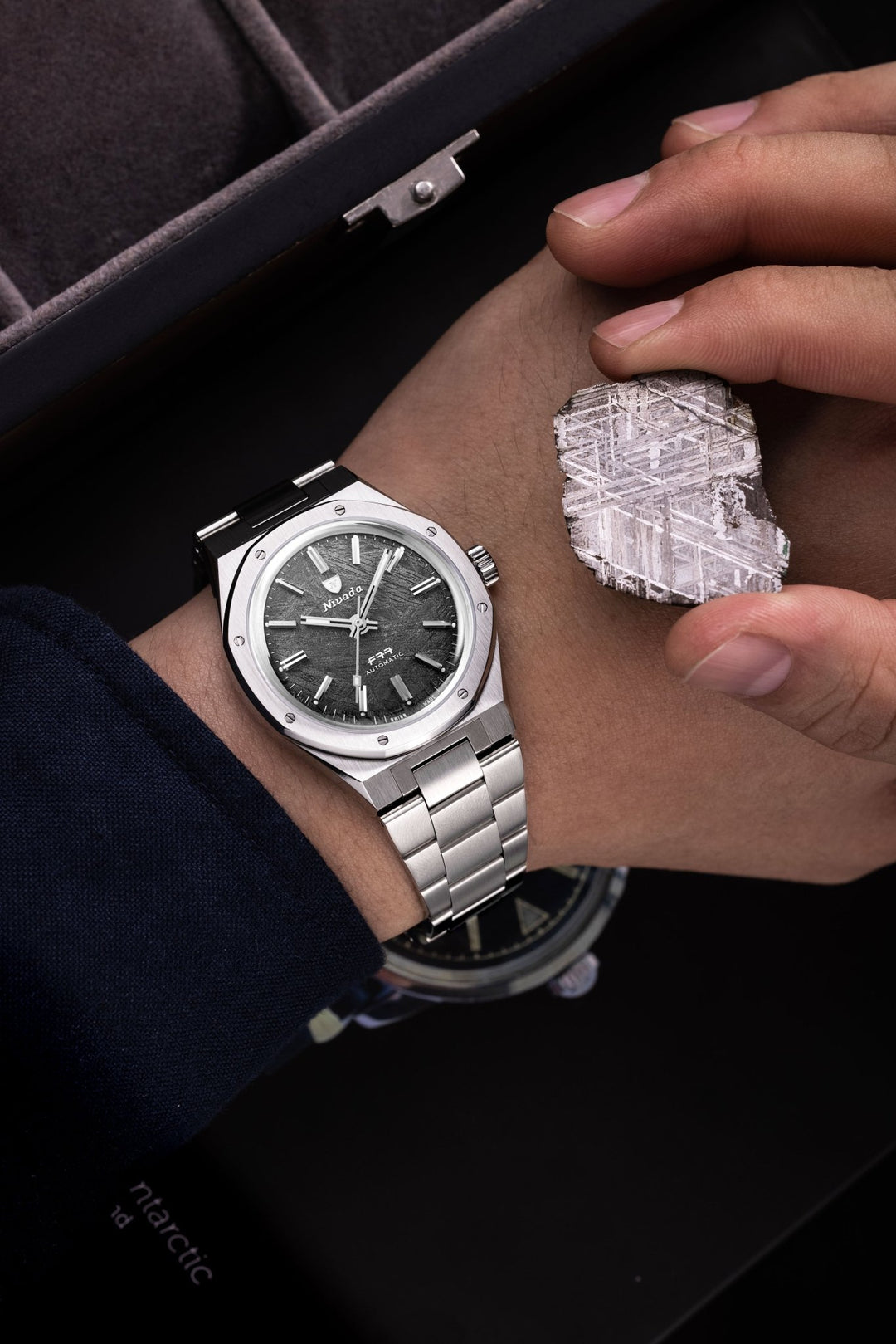 F77 Meteorite MK2 41mm | Genuine Meteorite Dial – Nivada Grenchen
