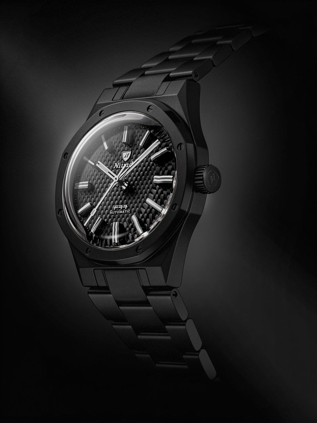 F77 BLACK CERAMIC BRAIDED DIAL MK1 - 37MM – Nivada Grenchen