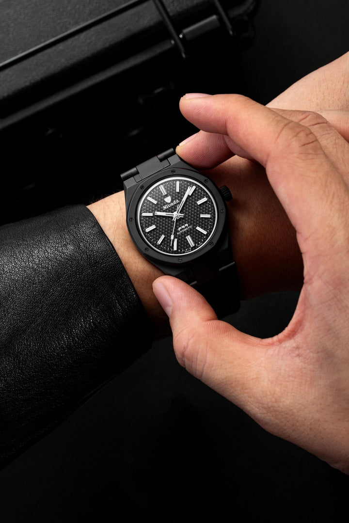 F77 BLACK CERAMIC TRESSED DIAL MK1 – Nivada Grenchen