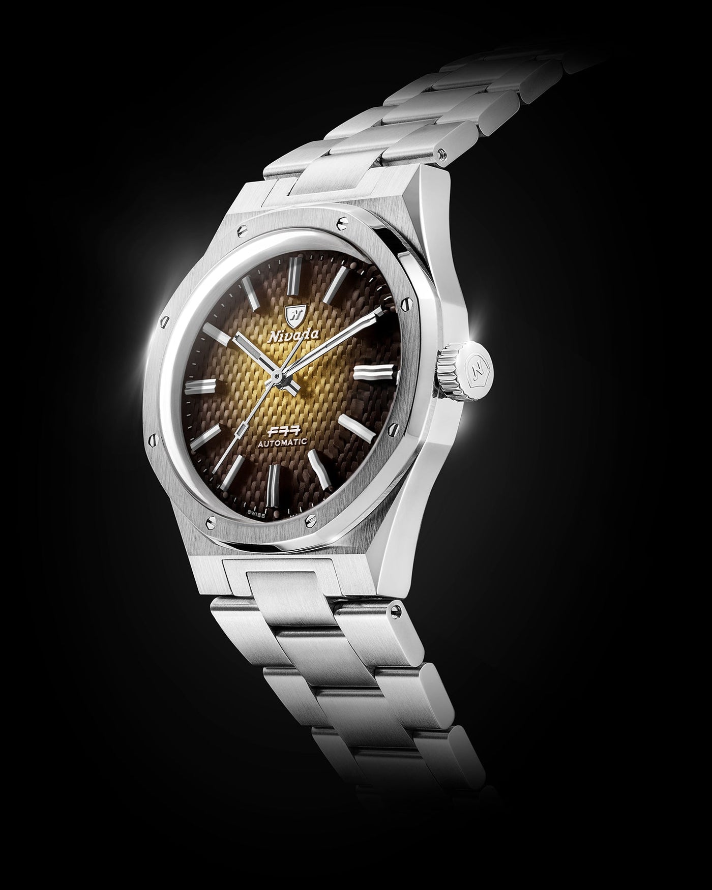 F77 BROWN SMOKED - 37MM - Nivada Grenchen