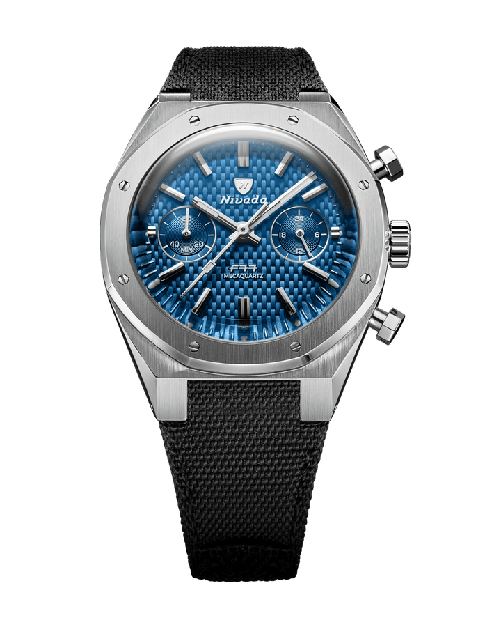 ヴァセリン f77-chrono-blue-rubber-strap-