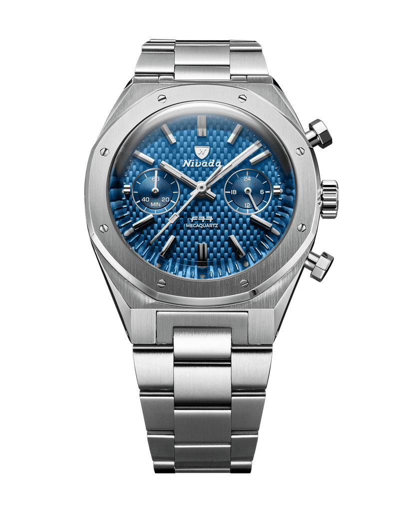 F77 CHRONO MECAQUARTZ BLUE - 38MM – Nivada Grenchen