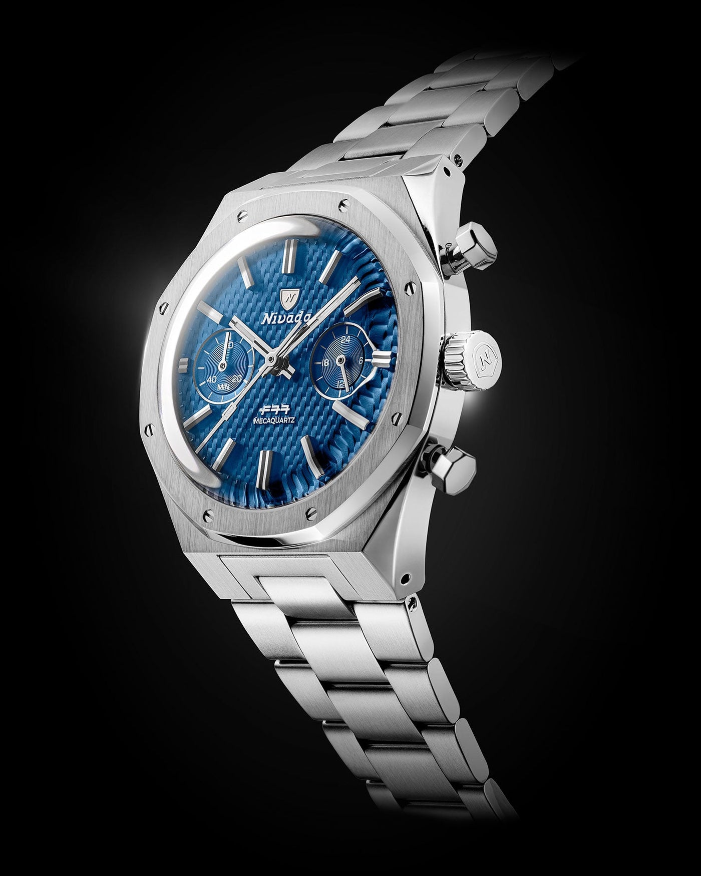 F77 CHRONO MECAQUARTZ BLUE - 38MM - Nivada Grenchen