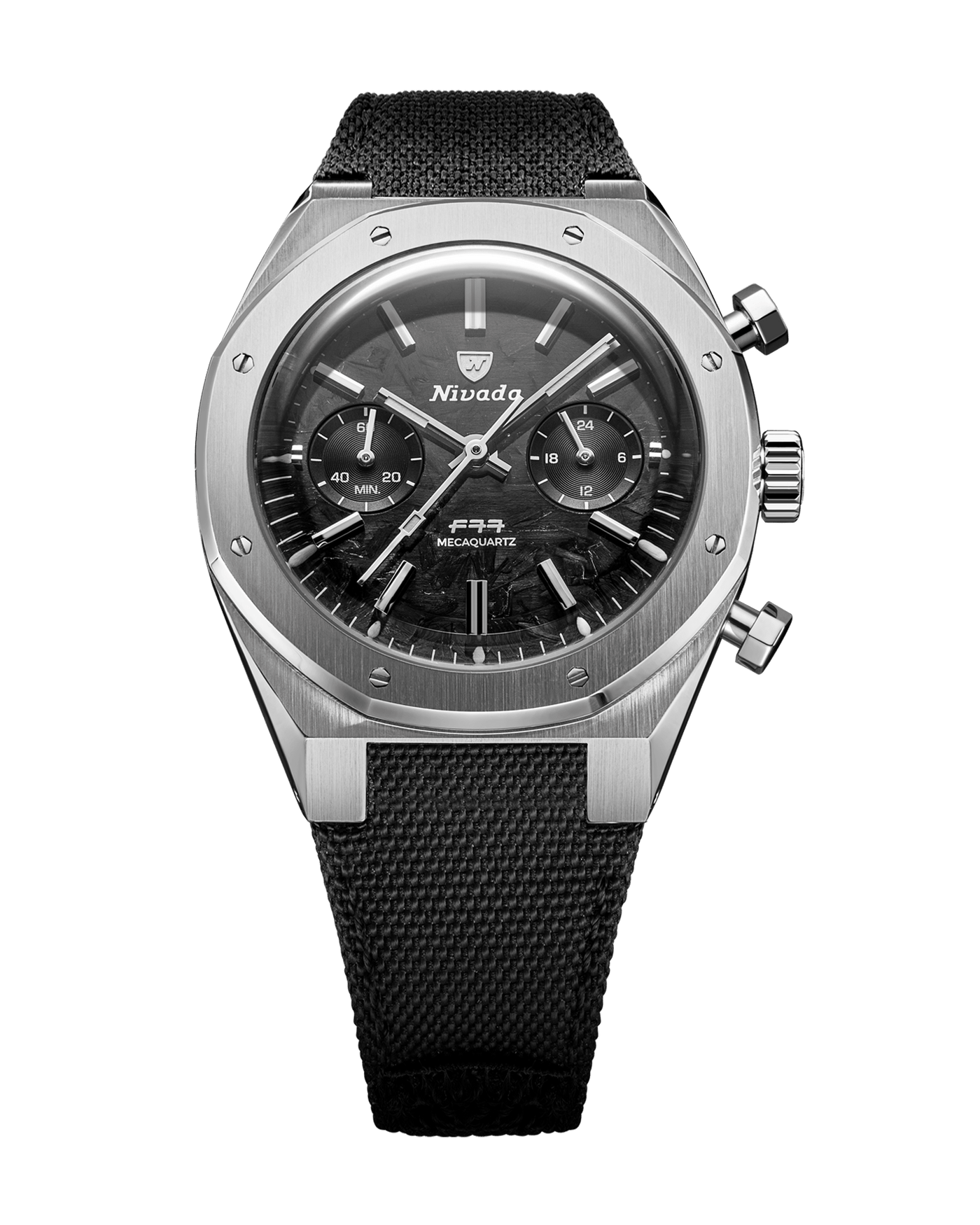 F77 CHRONO MECAQUARTZ CARBON - 38MM - Nivada Grenchen