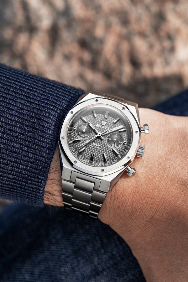 F77 CHRONO MECAQUARTZ GREY - 38MM - Nivada Grenchen
