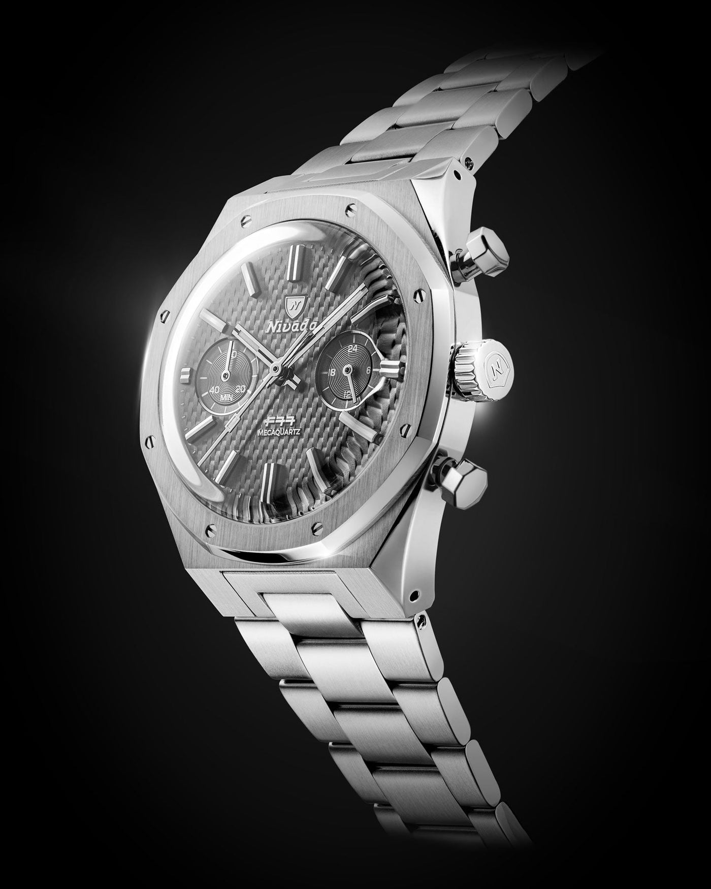 F77 CHRONO MECAQUARTZ GREY - 38MM - Nivada Grenchen