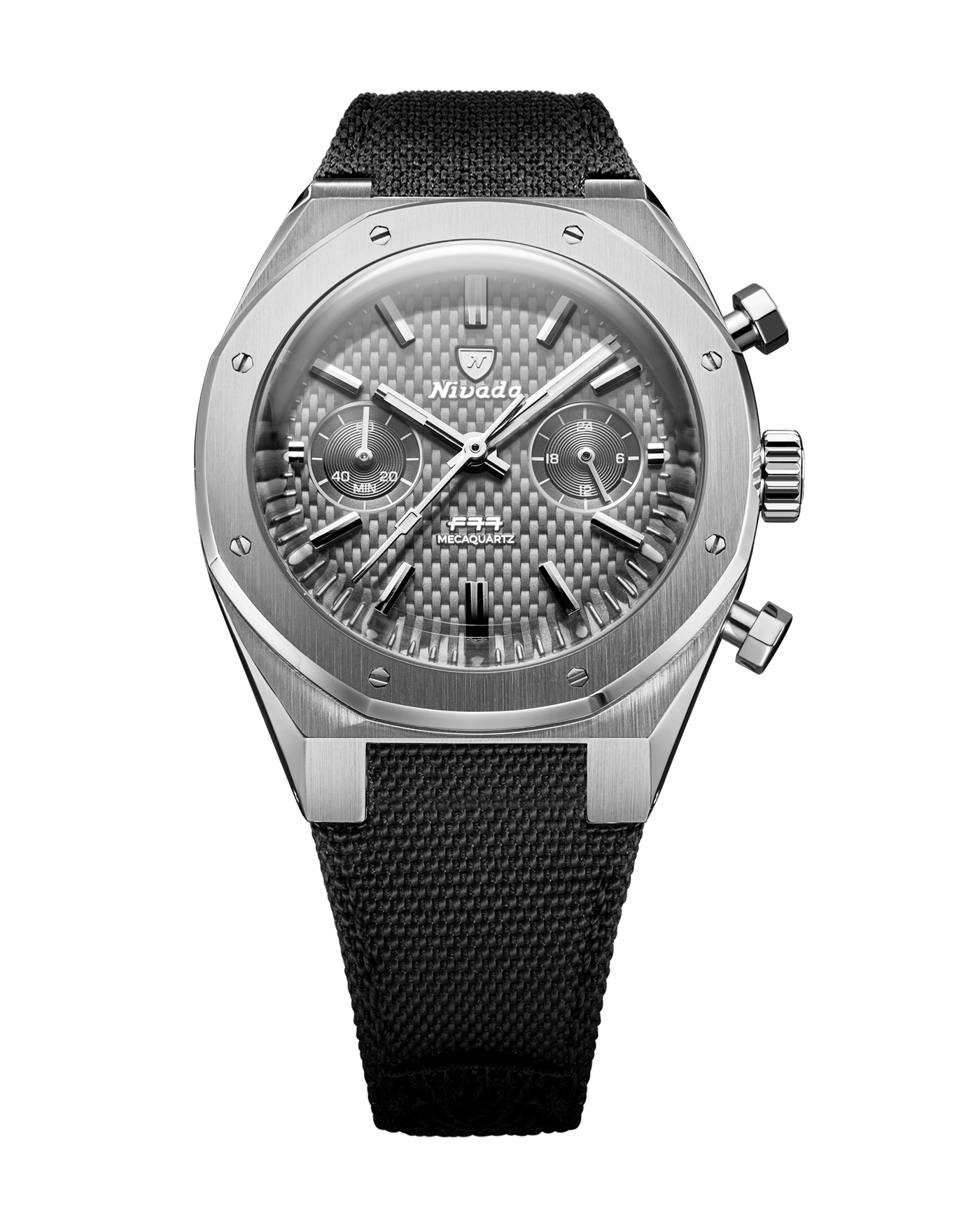 F77 CHRONO MECAQUARTZ GREY - 38MM – Nivada Grenchen F77 CHRONO MECAQUARTZ GREY - 38MM – Nivada Grenchen