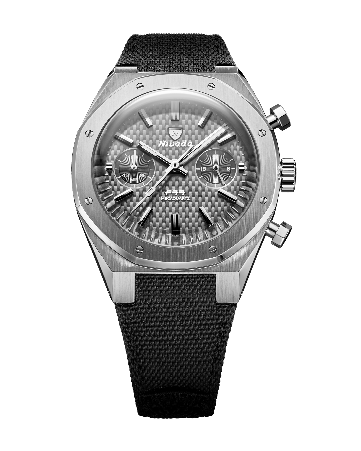 F77 SST CHRONO MECAQUARTZ GREY MK2 - 38MM – Nivada Grenchen F77 SST CHRONO MECAQUARTZ GREY MK2 - 38MM – Nivada Grenchen