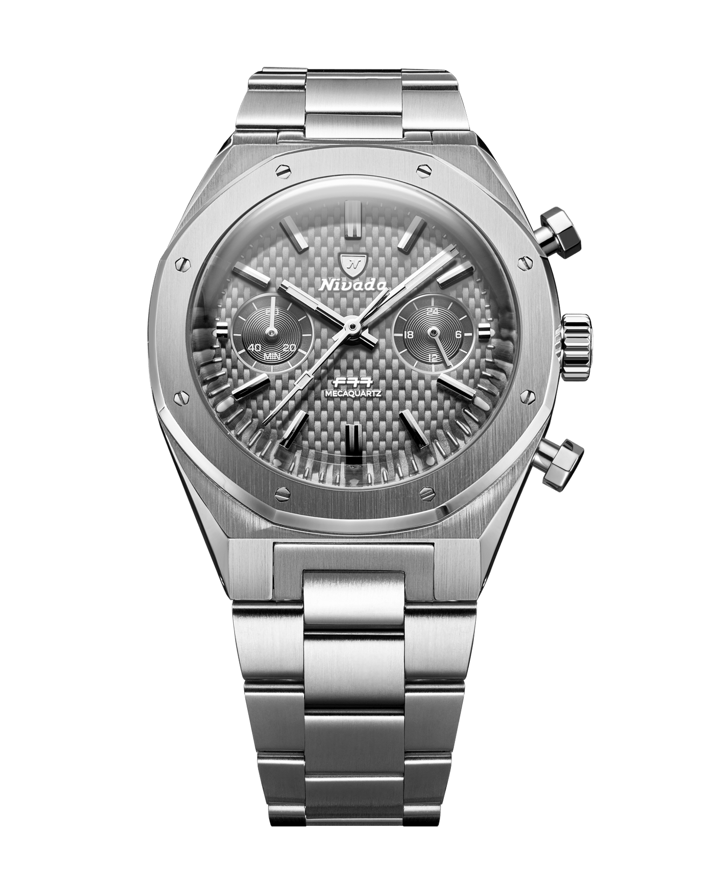 F77 CHRONO MECAQUARTZ GREY - 38MM - Nivada Grenchen