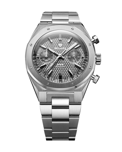 F77 CHRONO MECAQUARTZ GREY - 38MM - Nivada Grenchen