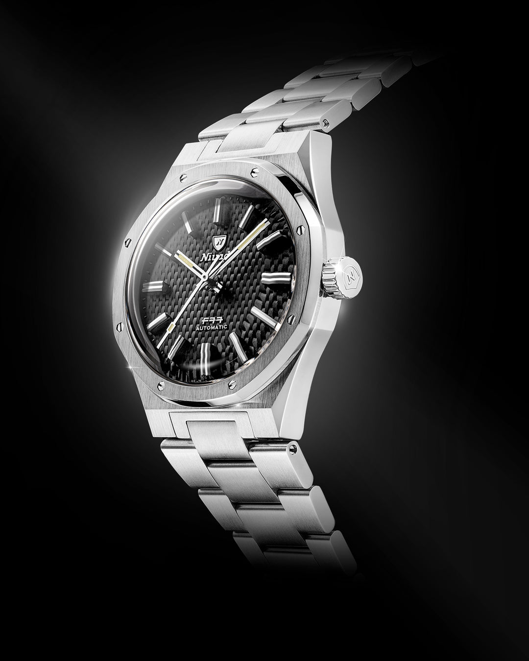 Swiss Automatic F77 Black MK1 37mm – Nivada Grenchen