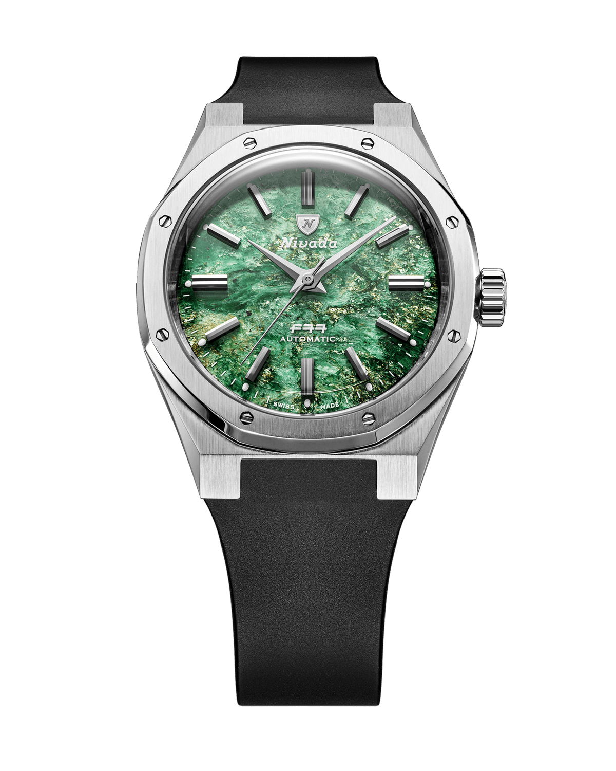 Nivada Grenchen F77 MK2 Green Aventurine 38mm alternative fitted-strap or case view